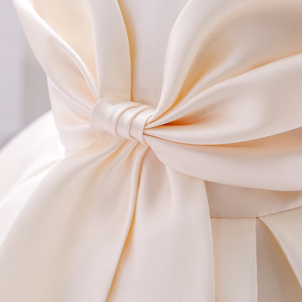 2023 Toddler Baby Girl Party Dresses Big Bow Infant Birthday Princess Dress For Girls Wedding Prom Gown Children Clothes
