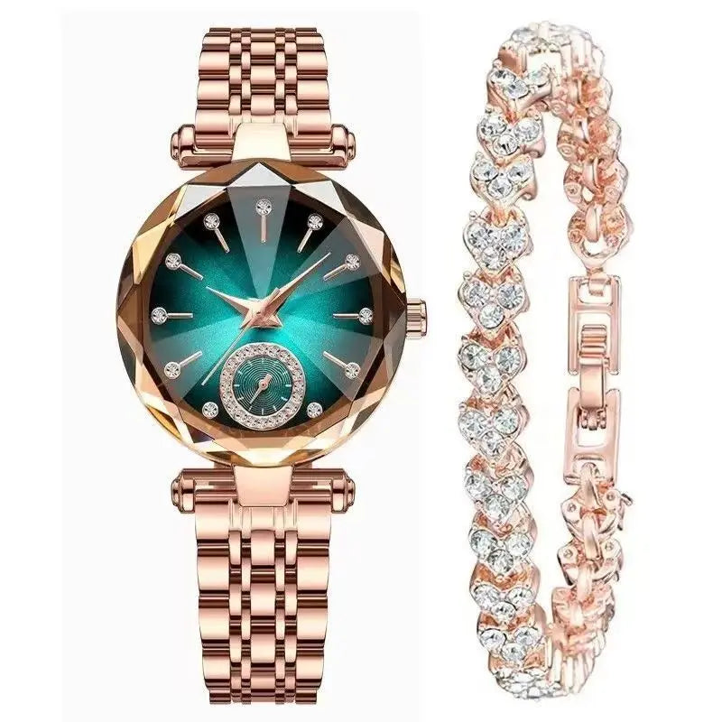 Luxury Woman Wristwatch Elegant Waterproof Stainless Steel Watch for Ladies Dress Diamond Quartz Women Watches Relogio Feminino