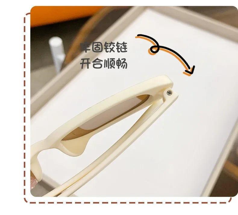 New Trend Children's Fashion Sunglasses Travel Summer Beach Outdoor UV400 Shades Retro Baby Girl Boy Small Rectangular Eyewear