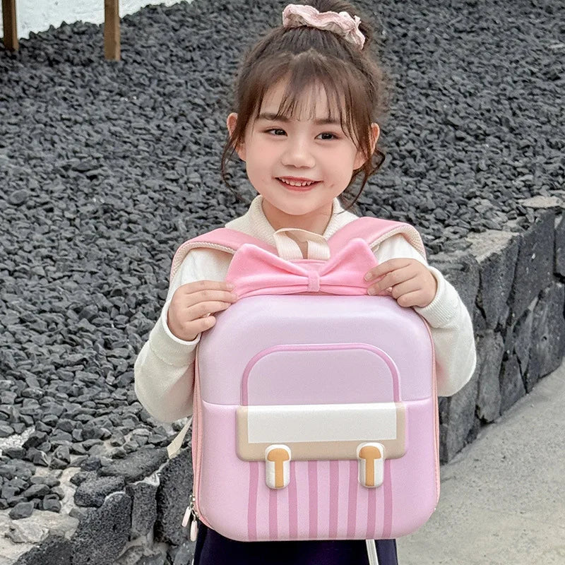 Kindergarten Small Schoolbag Sweet Bow Lightweight Boys And Girls Eggshell Shoulder Bag New Children Fashion Backpacks