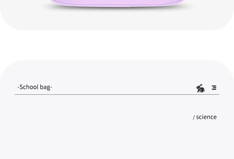Cute Student Backpack 3pcs/set Primary Schoolbag Rabbits and quicksand Kawaii Student Backpack Teenage Girls Handbag Rucksack