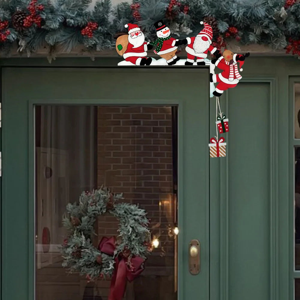 Festive Holiday Decor Door Corner Decoration Christmas Gathering Charming Aesthetic Creative Christmas Theme For Door