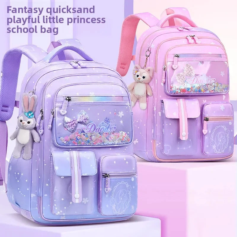 2025- Primary School Girls' Schoolbag Kawaii Lightweight Children's Bag Waterproof Bags Colorful Travel Backpack Mochilas Gifts