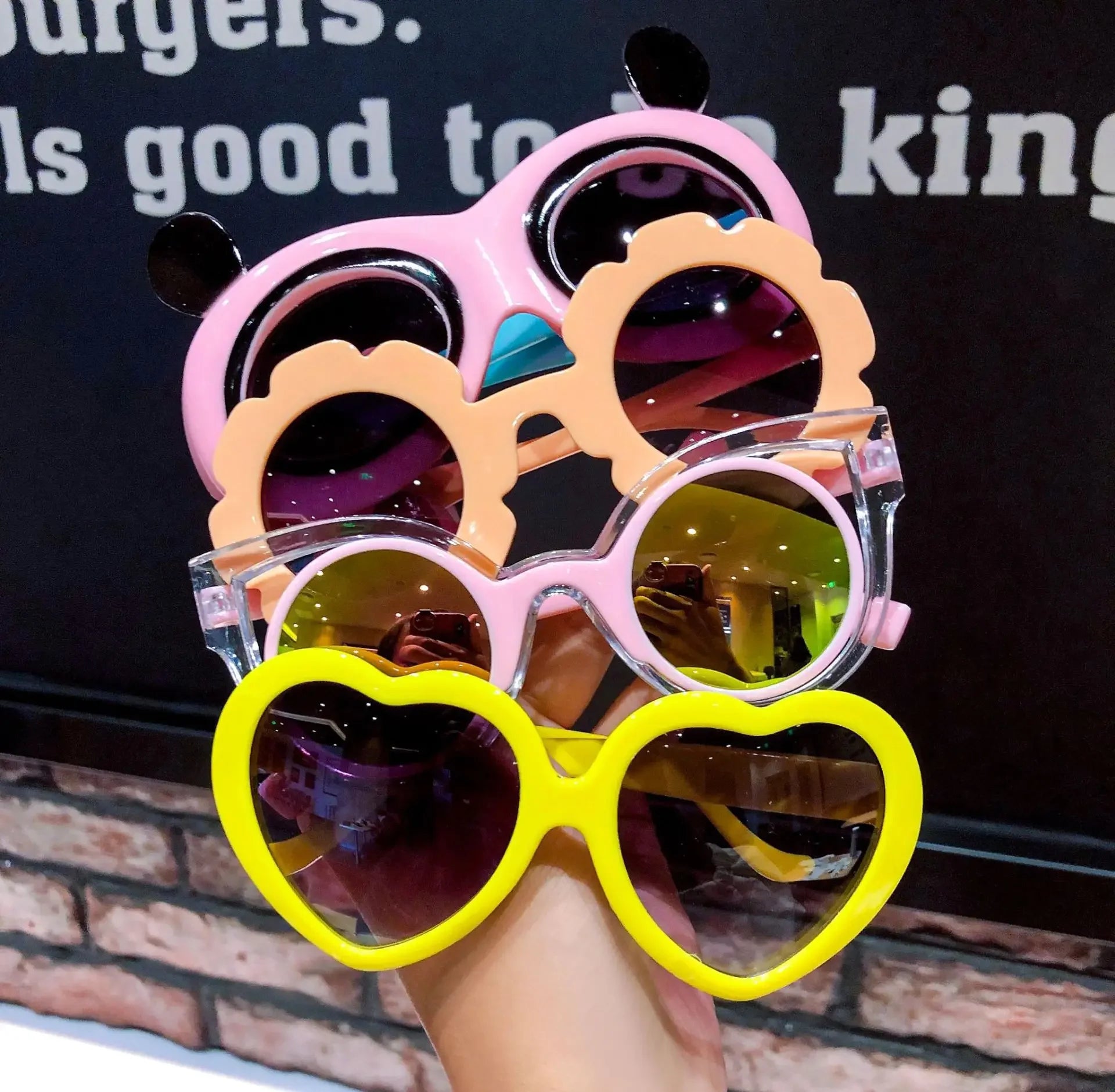 Fashion Children's Sunglasses Baby Anti-Radiation Sun Glasses Girl Boy Cute Cartoon Bear Anti-Glare Sunglasses Stylish Goggles
