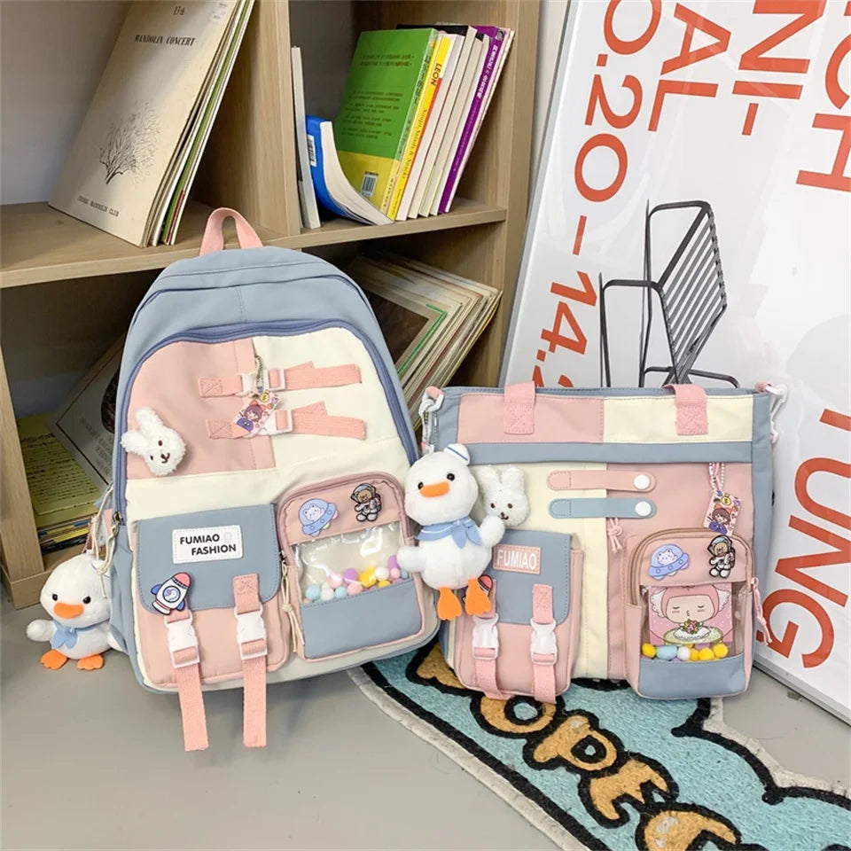 Japanese High School Girls Backpack School Bags for Teenage Girls Multi Pockets New Kawaii Backpack Women Bagpack Cute Mochila