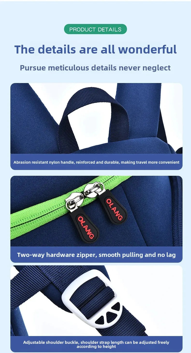 New Cartoon Dinosaur Kindergarten Backpack Spine Protection Lightweight School Bag for Primary School Children