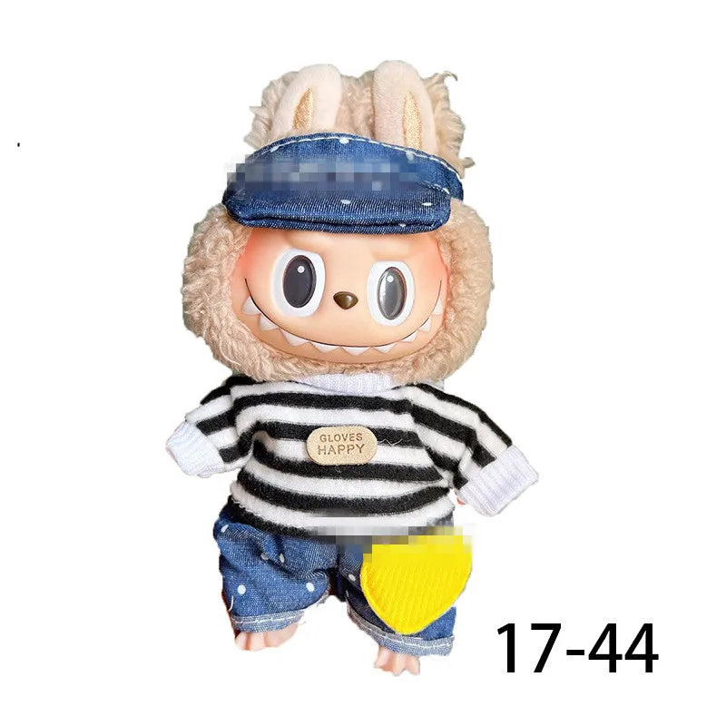 Doll Clothes for labubu outfit Plush doll clothes Macaron Cute Clothing DIY Kid Gift Dog Clothes Hair accessories v1 v2 clothes