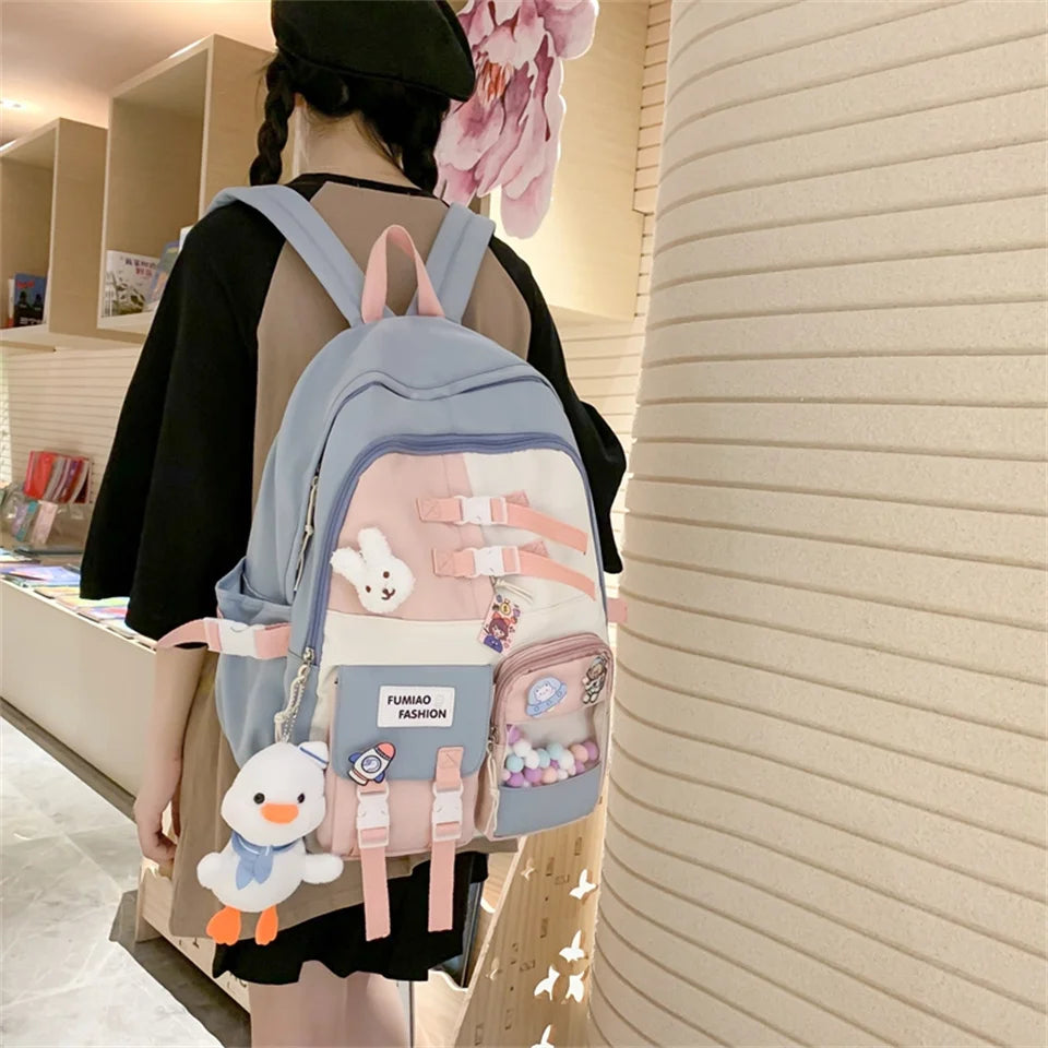 Japanese High School Girls Backpack School Bags for Teenage Girls Multi Pockets New Kawaii Backpack Women Bagpack Cute Mochila