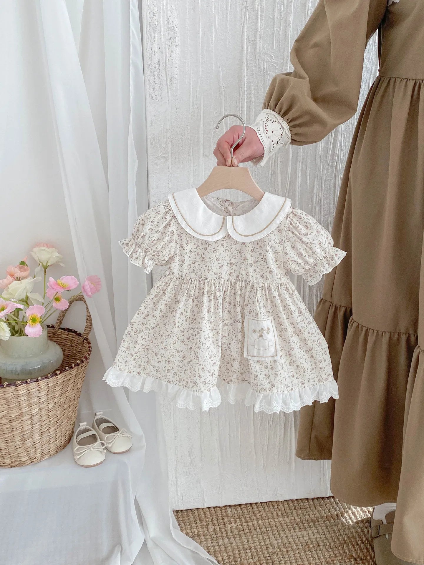 Girls' Dress Summer Dress 2025 New Stylish Children's Floral Princess Baby One Year Old Dress Summer