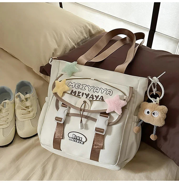 School Bags For Girls Japanese Style Kawaii For Large New Nylon Shoulder Bag Backpack School Set For Kinder Girl Kids Schoolbags