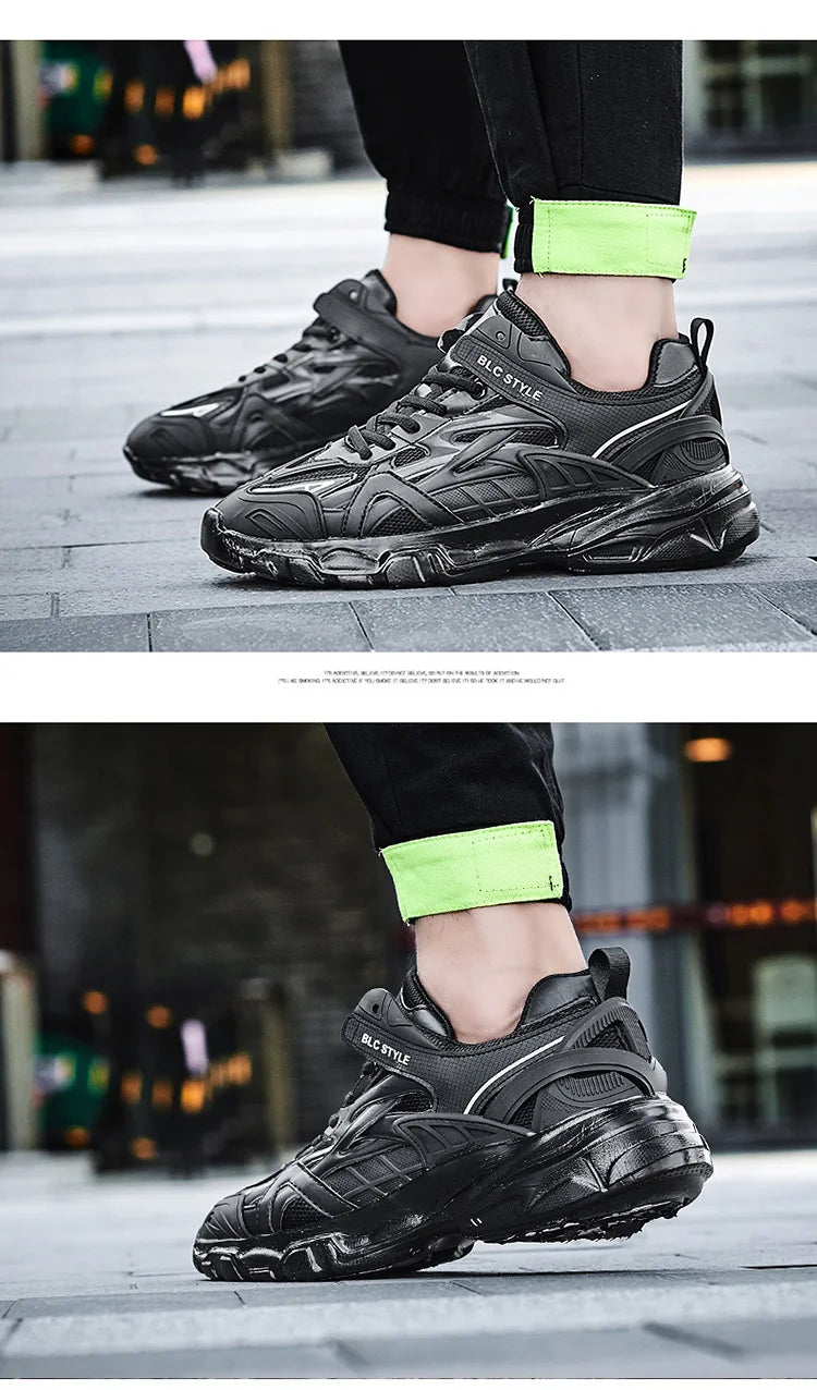 VIPOL Men's fashionable and versatile casual sports shoes, couple white sneakers, thick-soled height-increasing trendy shoes