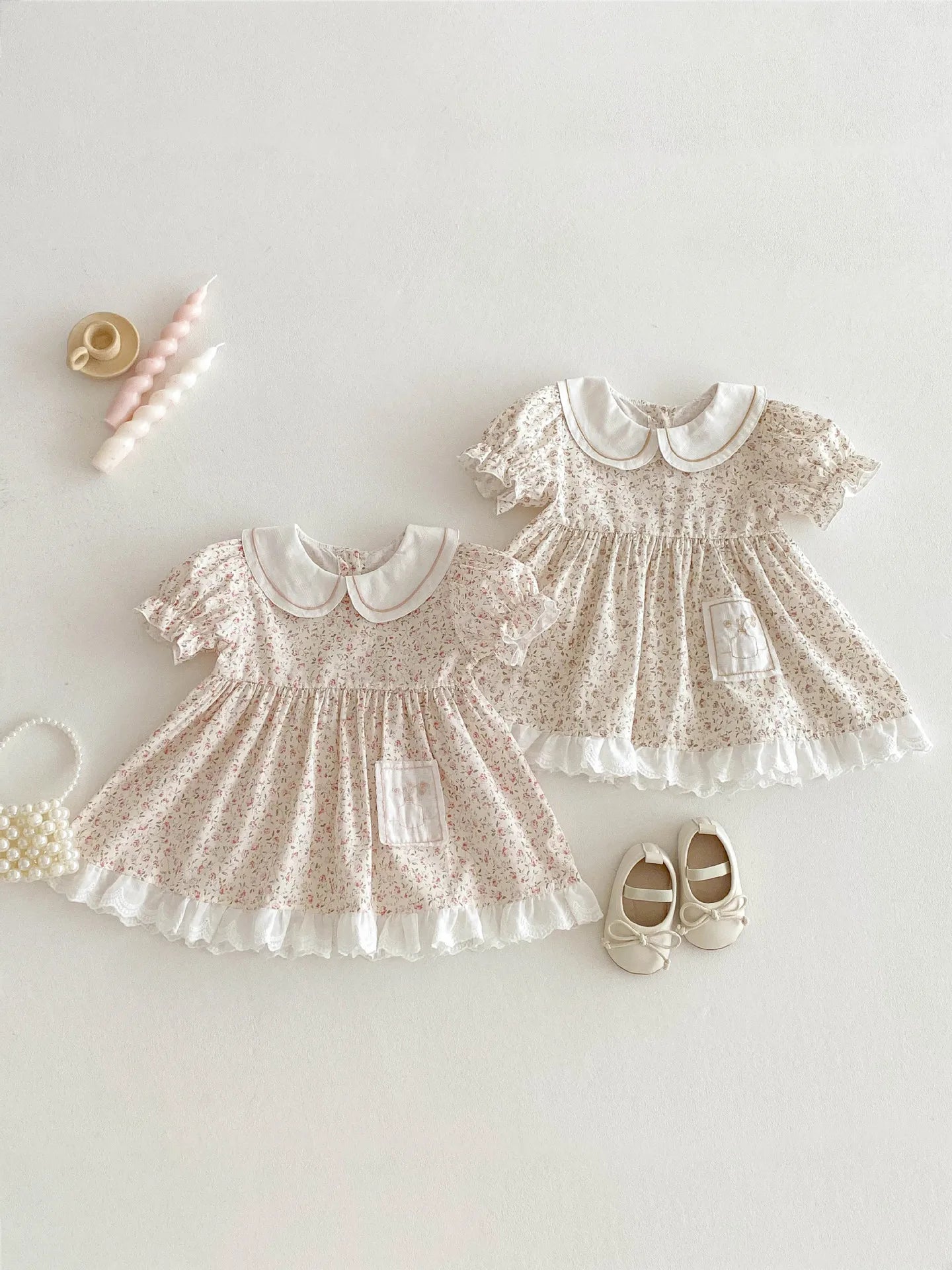Girls' Dress Summer Dress 2025 New Stylish Children's Floral Princess Baby One Year Old Dress Summer