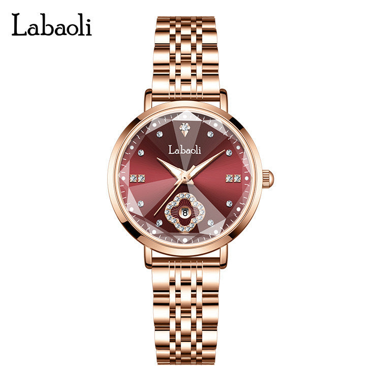 Labooli new steel strap women's  waterproof wristwatch
