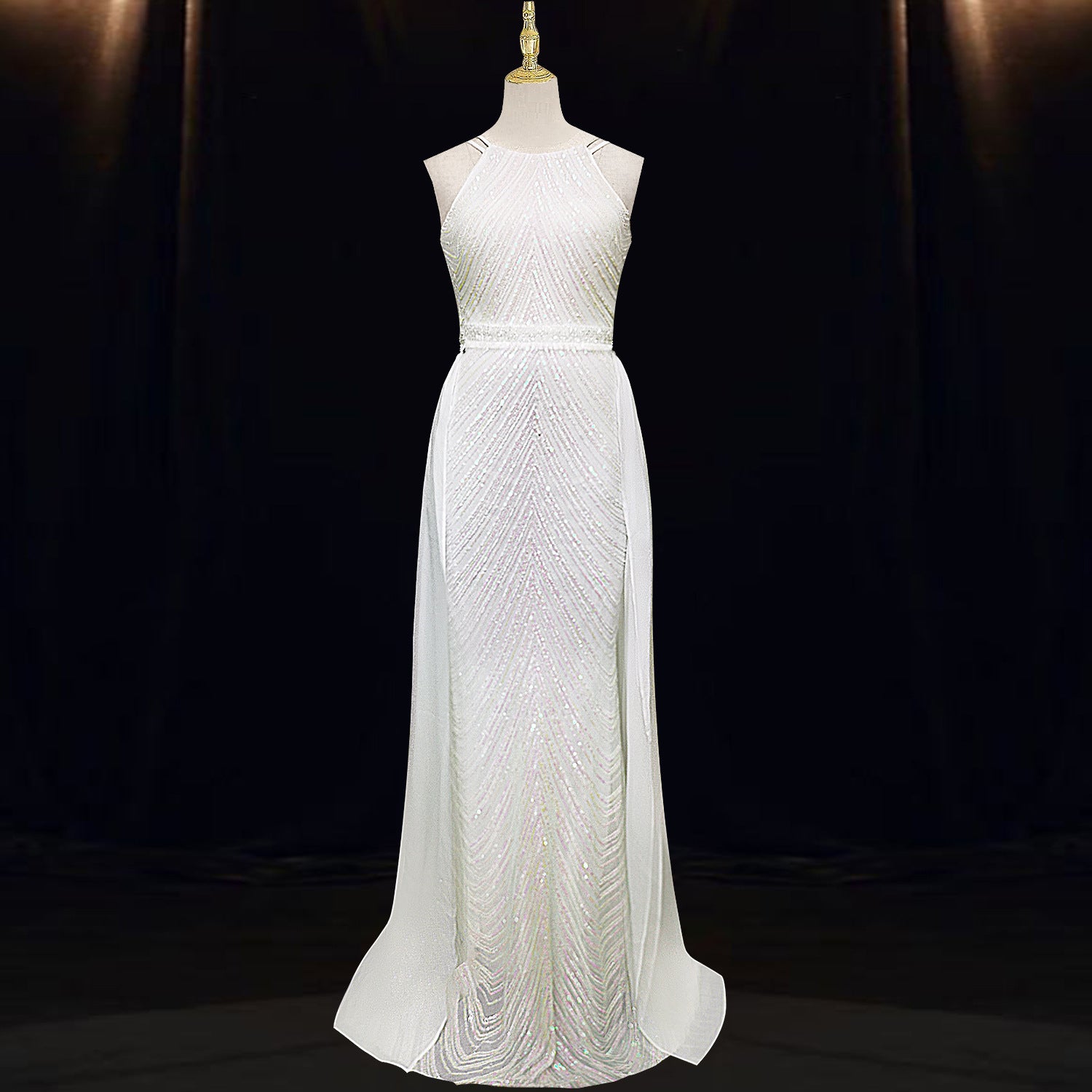 High-end elegant evening gown for brides, wedding banquets Dress (