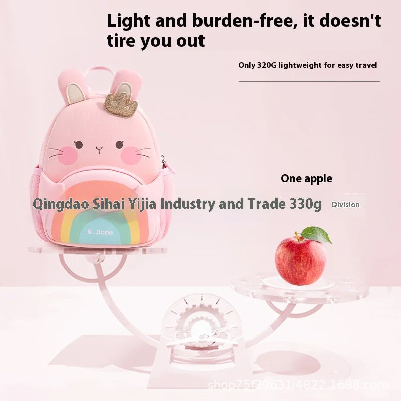 2025 New Arrival Cute Bear & Bunny Kids Backpack - Lightweight School Bag for Preschool Boys Girls, Adorable Toddler Travel Bag