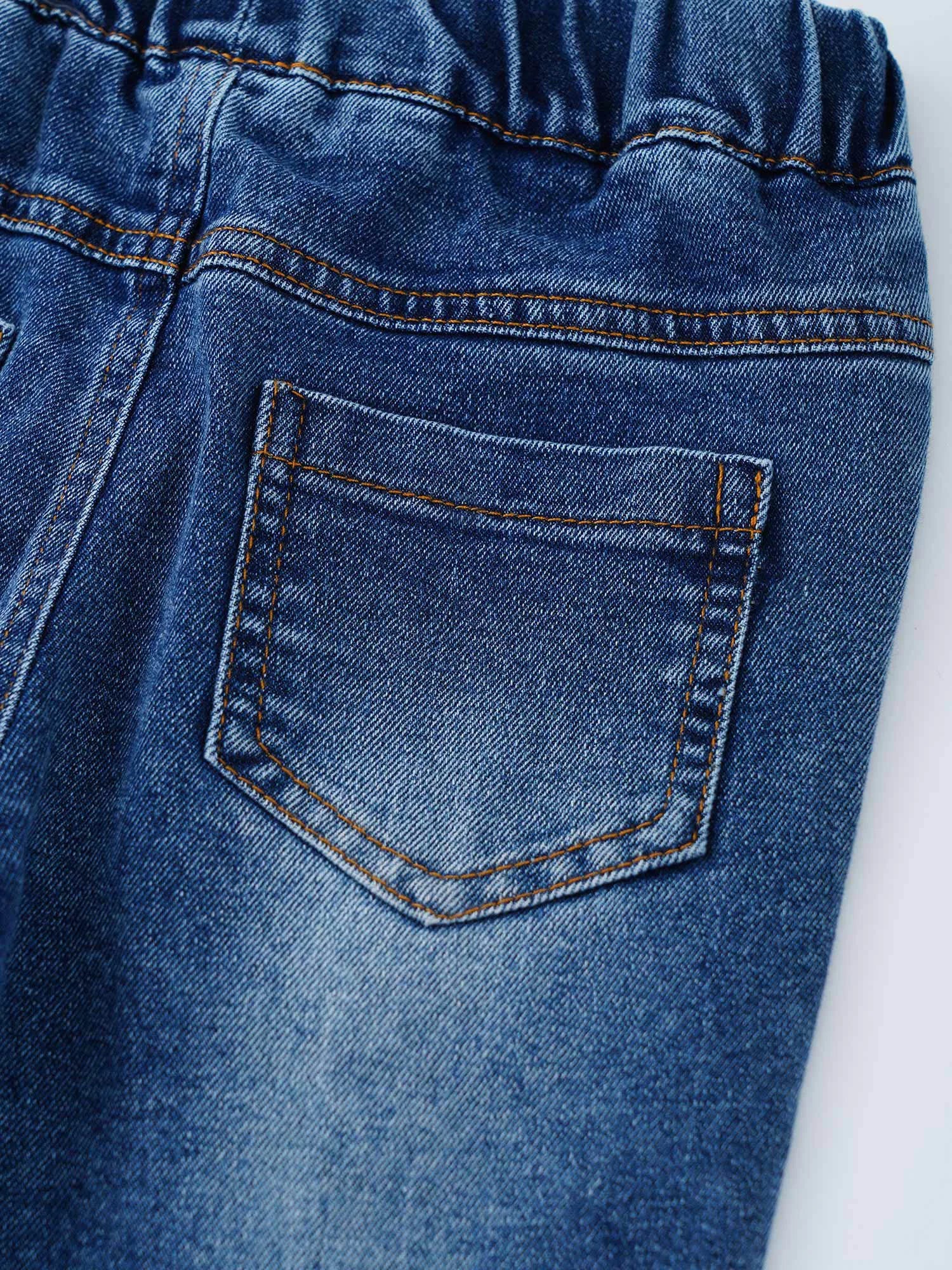 Kids Cowgirl Cute Flare Bootcut Jeans Bell Bottoms Slim Fit Jeans for Girls Casual Denim Long Pants Trousers Streetwear Pants