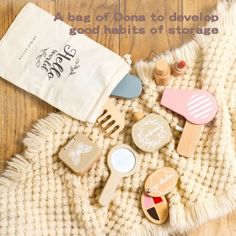 Silicone Baby Makeup Toys Set Simulation Pretend Cosmetics Toys Girls Playing House Game Children Early Education Montessori Toy
