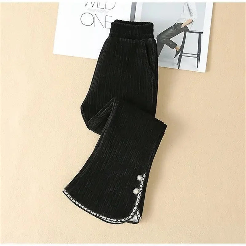 Girls Flared Pants Spring Kids Thin Trousers Autumn Fashion Bell-bottom Trousers Teen Sweatpants 4-12 Years