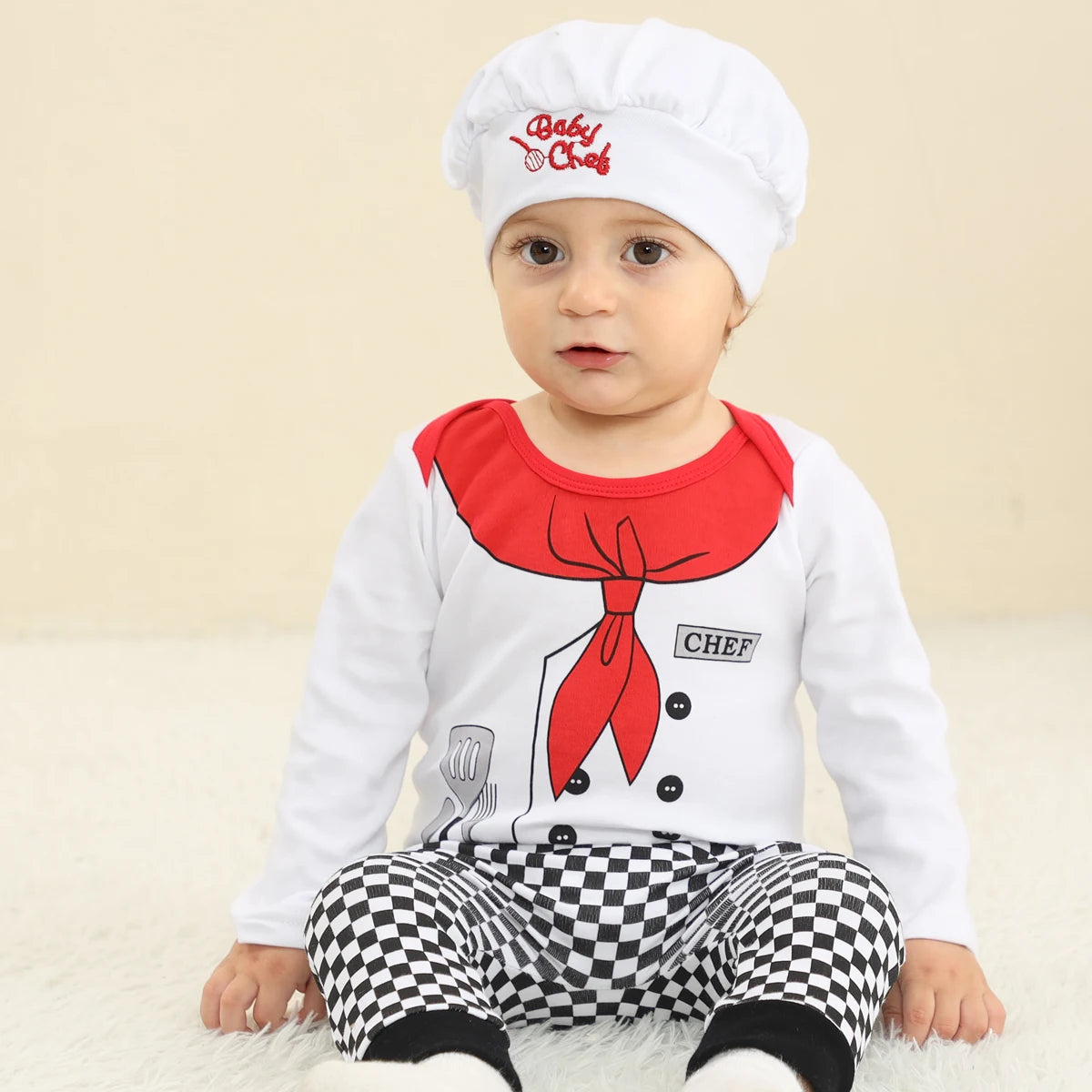 Baby Boys Costume Newborn Halloween Carnival Fancy Dress Outfit Infant Firefighter Police Chef Doctor Pilot Cosplay Clothing Set