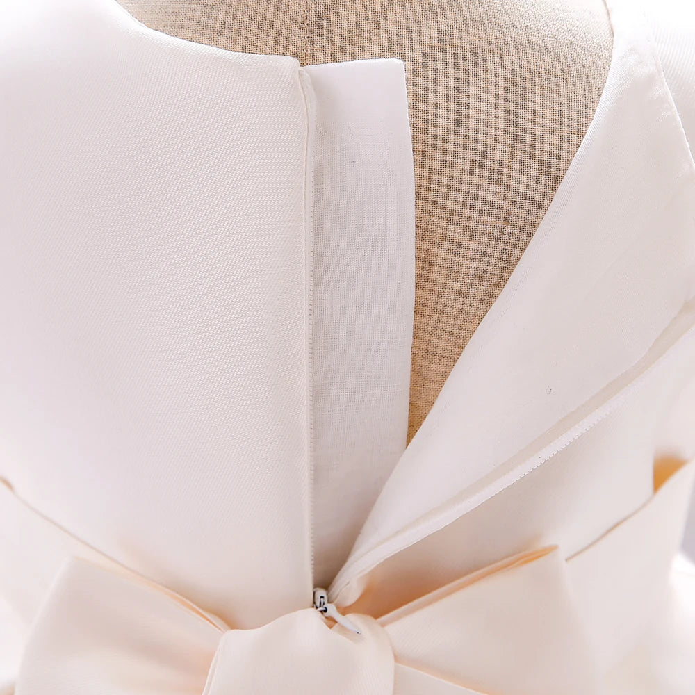 2023 Toddler Baby Girl Party Dresses Big Bow Infant Birthday Princess Dress For Girls Wedding Prom Gown Children Clothes