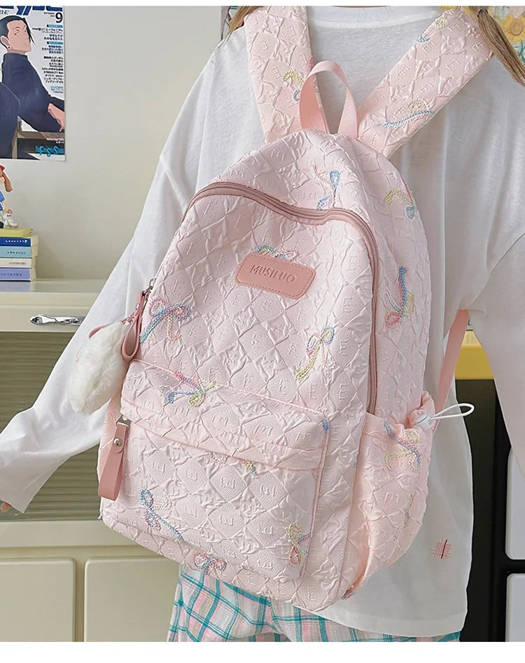 2025 Minimalist College Backpack - Large Capacity Laptop Bag, Waterproof Nylon School Bag with Padded Straps for Teens Ages