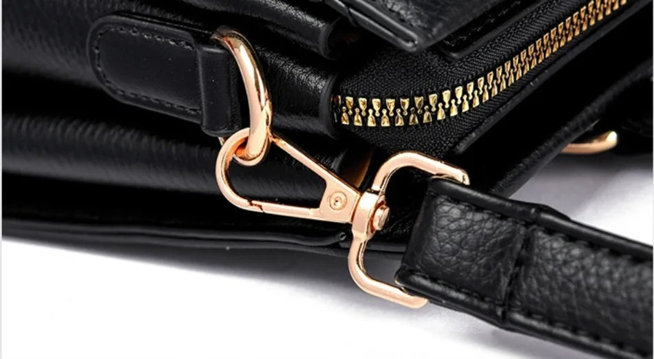 Luxury Women's Handbags 3 Layers Large Capacity Women  Shoulder Bags Top Quality PU Leather Commut Crossbody Bags  For Women Sac