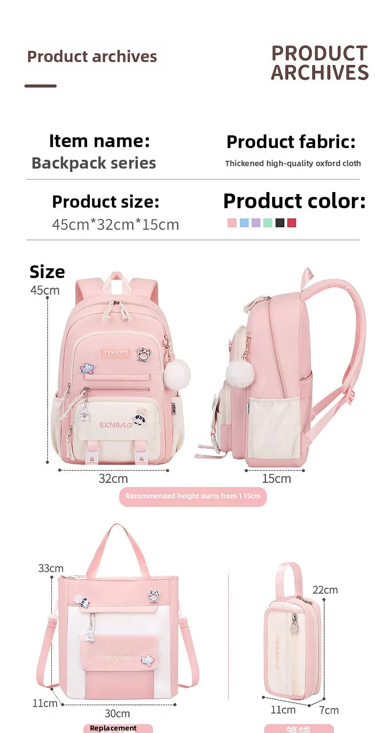 Child Girl Backpacks Primary Junior High School Bags for Girls Children Kids Bookbag Backpack New 2025 Back to School Girl Gift