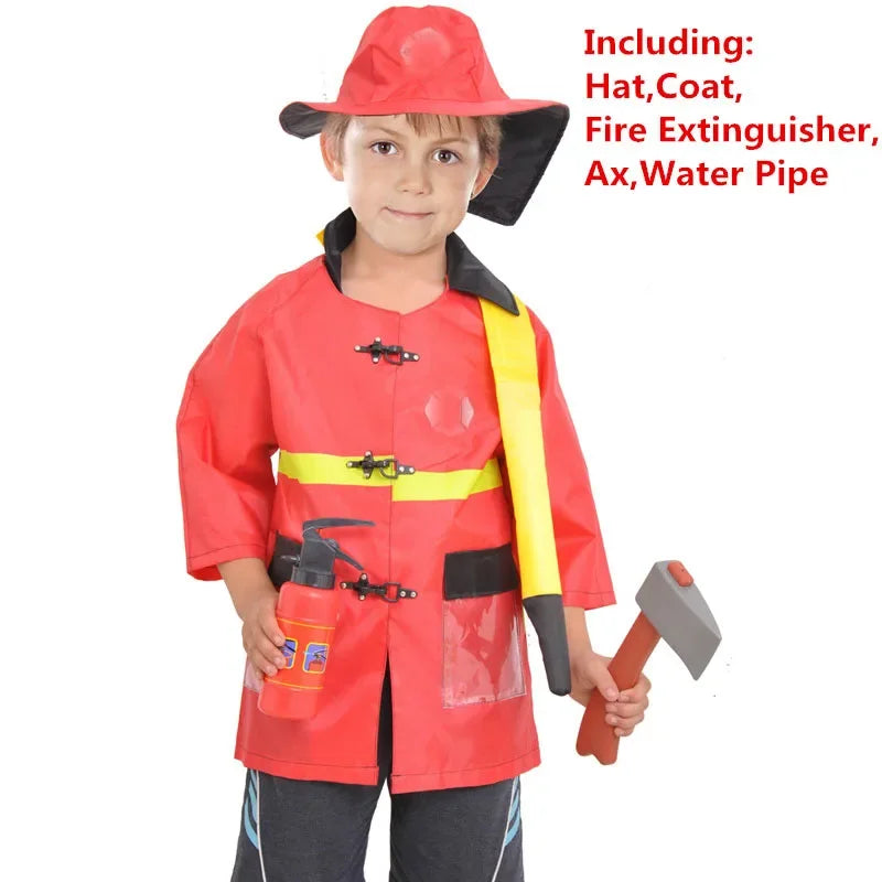 Kids Role Playing  Police Lawyer Firemen Doctor  Uniform Carnival Party Dress Decoration Cosplay Halloween Costume