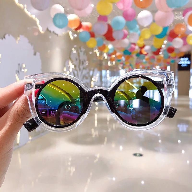 Fashion Children's Sunglasses Baby Anti-Radiation Sun Glasses Girl Boy Cute Cartoon Bear Anti-Glare Sunglasses Stylish Goggles