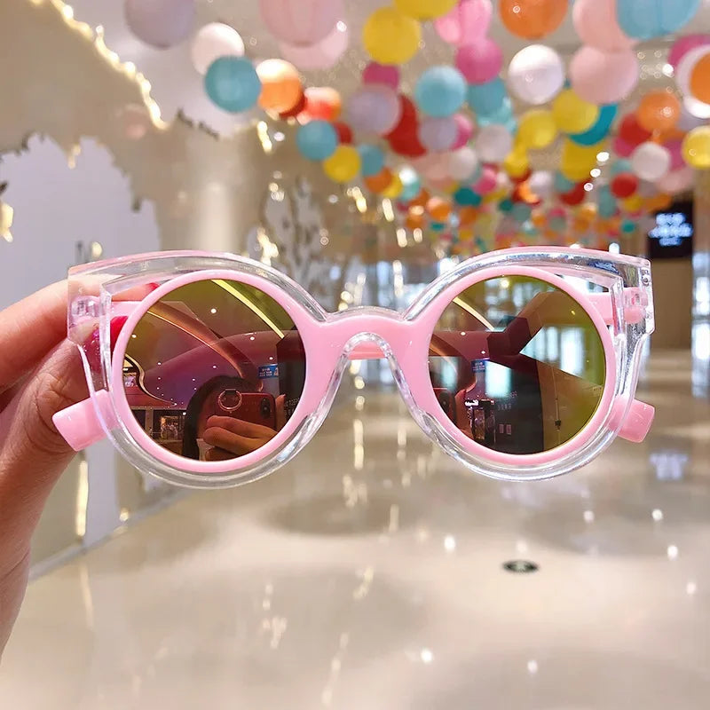 Fashion Children's Sunglasses Baby Anti-Radiation Sun Glasses Girl Boy Cute Cartoon Bear Anti-Glare Sunglasses Stylish Goggles