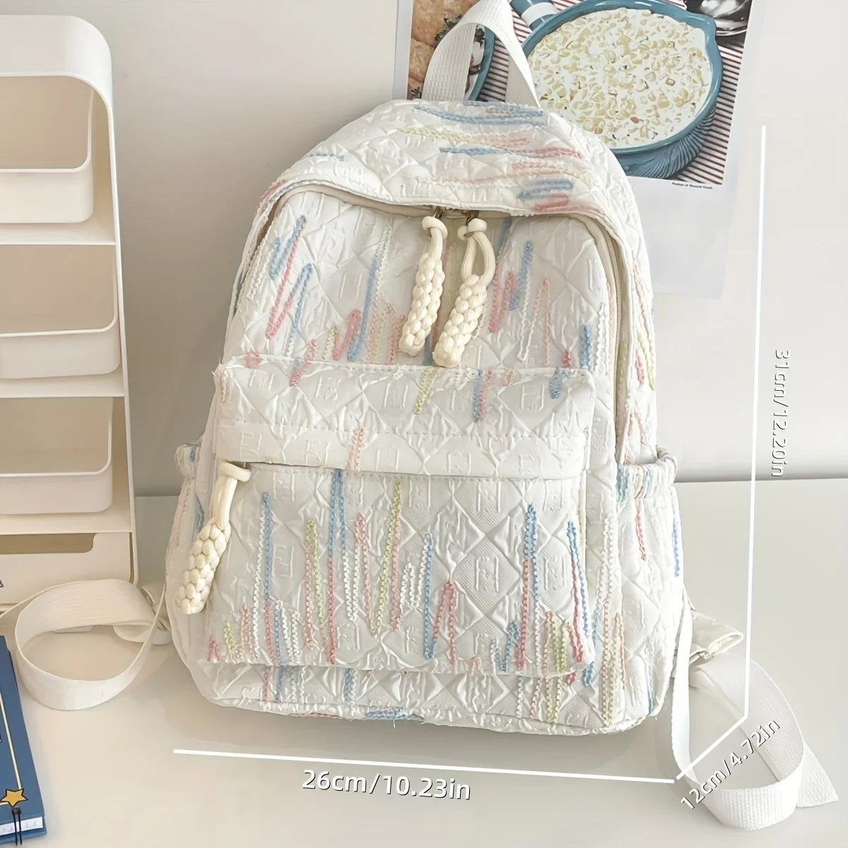 One lady fashion backpack made of nylon, suitable for students and college students