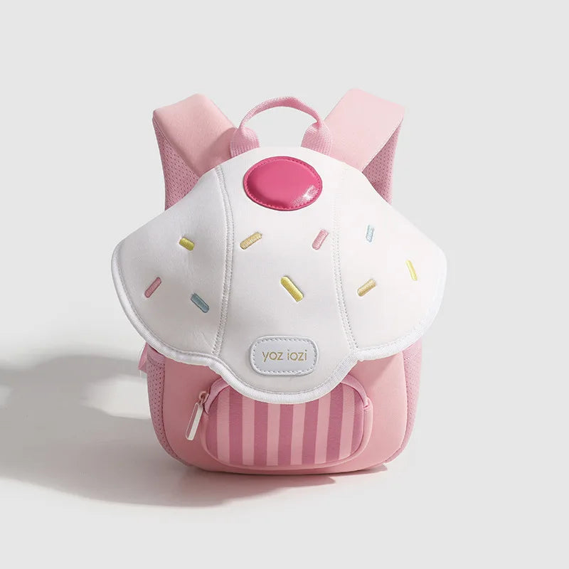 Mini cute bump color mushroom backpack kindergarten cute baby children double-shoulder cartoon schoolbag