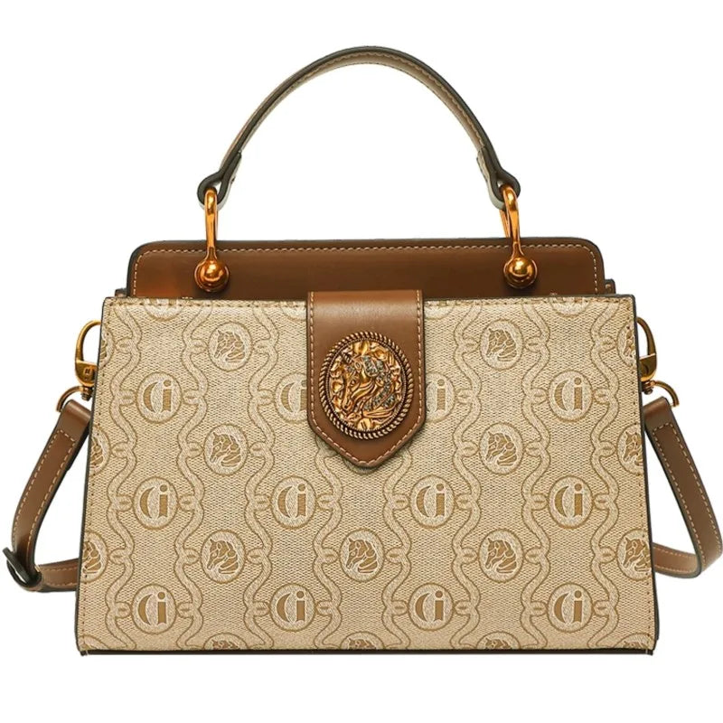Light luxury brand women's handbag 2024 spring/summer new designer high-quality shoulder bag with contrasting color crossbody