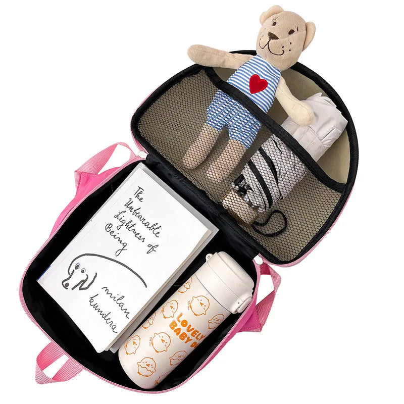 Children's Backpack Kindergarten Small Backpack Children's Rainbow Cake Image Large Opening Waterproof Backpack Kindergarten