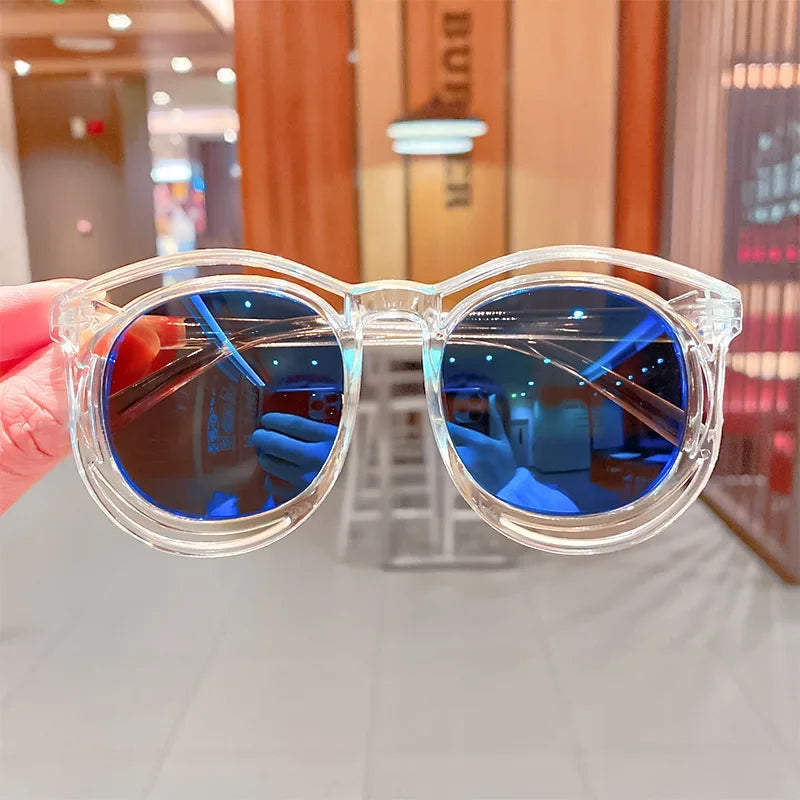 Fashion Children's Sunglasses Baby Anti-Radiation Sun Glasses Girl Boy Cute Cartoon Bear Anti-Glare Sunglasses Stylish Goggles