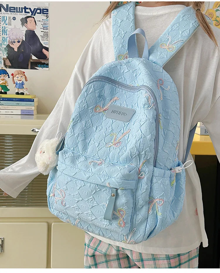 2025 Minimalist College Backpack - Large Capacity Laptop Bag, Waterproof Nylon School Bag with Padded Straps for Teens Ages