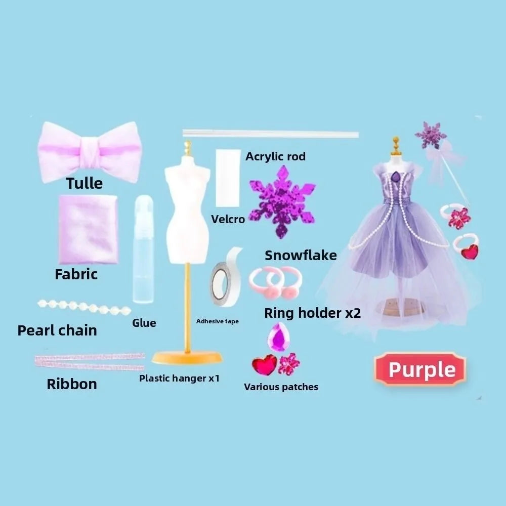 Intellectually Beneficial Clothing Design Handmade Material Bag Early Education Handcrafts Princess's Dress Material Set Cartoon