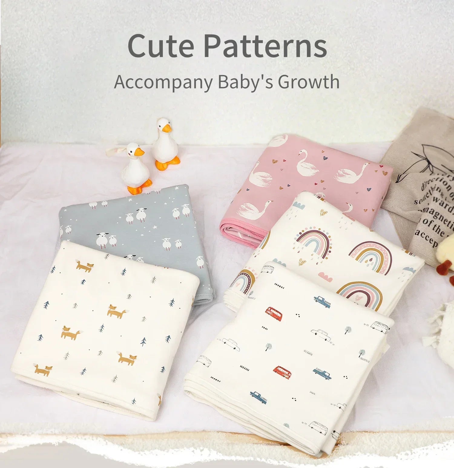 Infant knit Swaddling Quilt 2-layer Baby Blanket Skin-friendly Child Soft Cover 100% Cotton Kids Nap Blanket Breathable 1-3Y