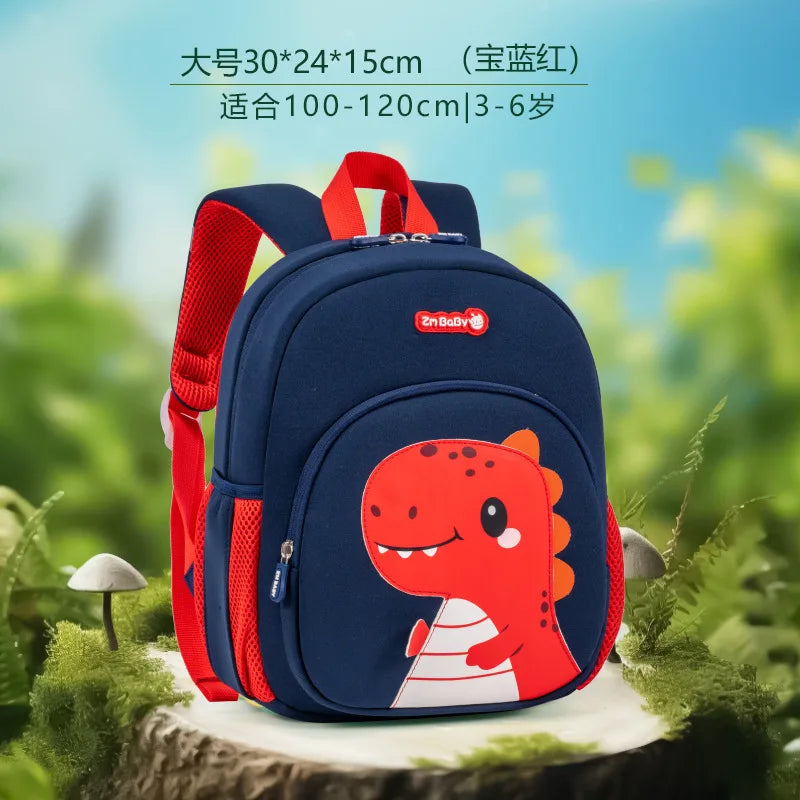 Children Schoolbag Cute Animal Cartoon Dinosaur Nylon Comfortable Chic Fashionable Backpack for Kids Boy Girl Kindergarten
