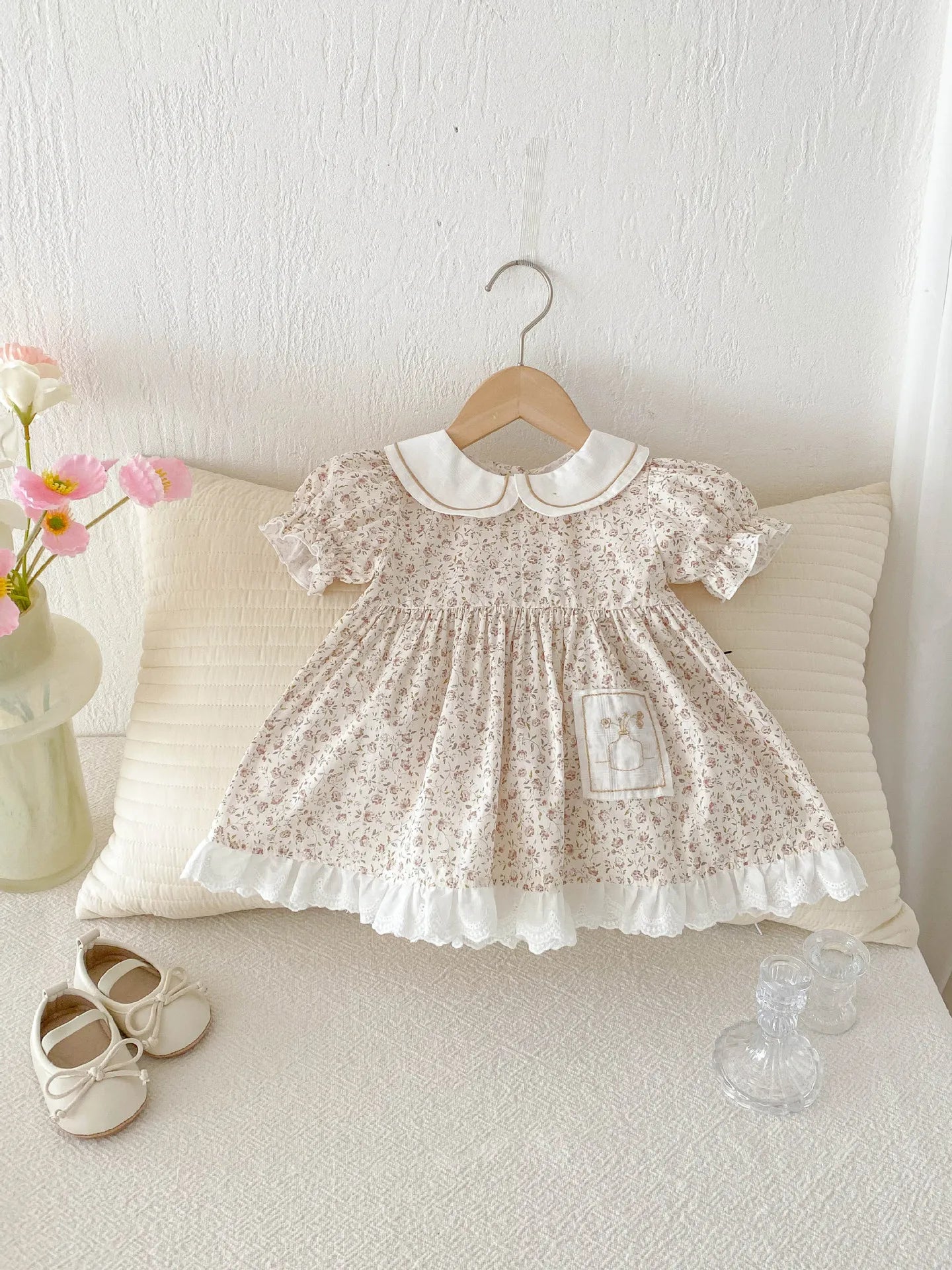 Girls' Dress Summer Dress 2025 New Stylish Children's Floral Princess Baby One Year Old Dress Summer