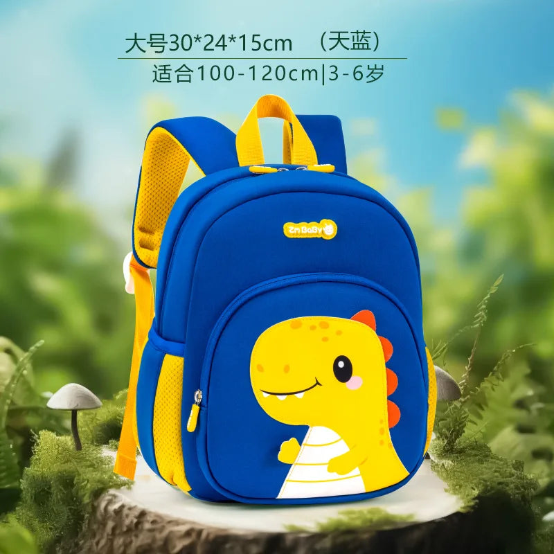 Children Schoolbag Cute Animal Cartoon Dinosaur Nylon Comfortable Chic Fashionable Backpack for Kids Boy Girl Kindergarten