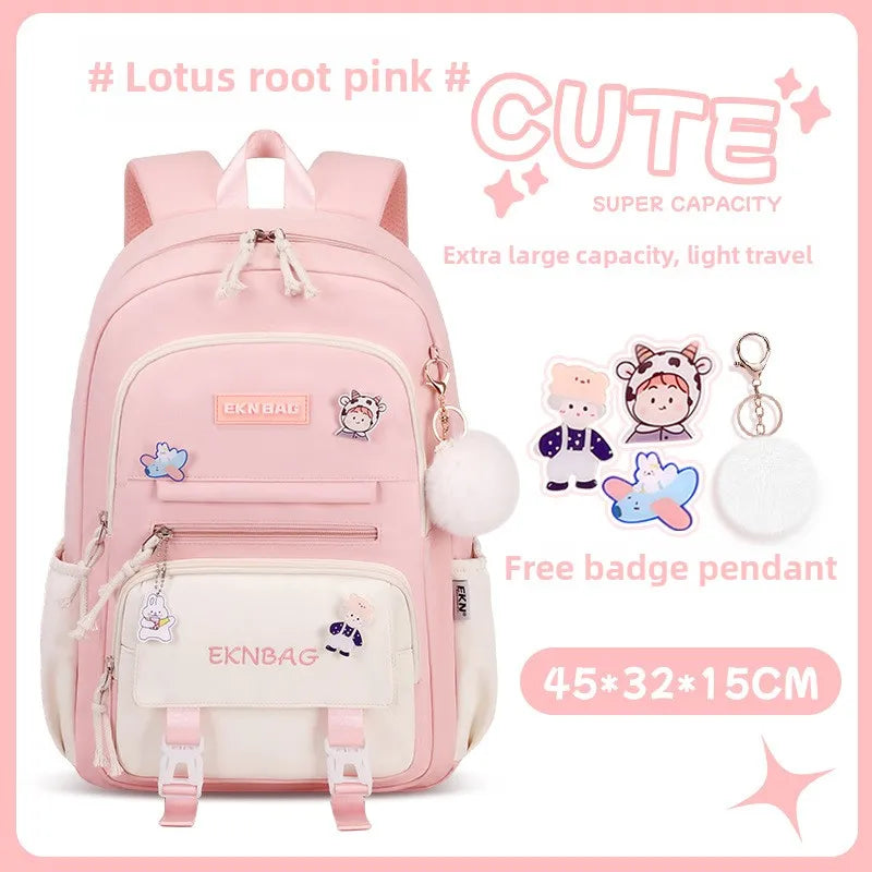 Child Girl Backpacks Primary Junior High School Bags for Girls Children Kids Bookbag Backpack New 2025 Back to School Girl Gift