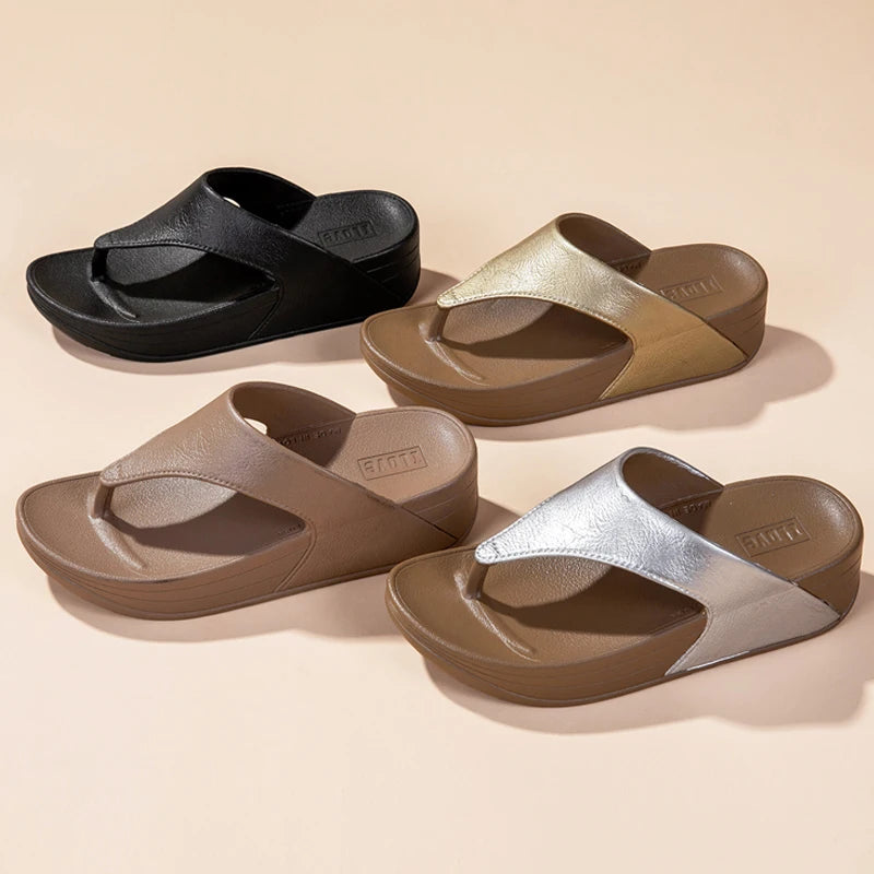 Ladies Large Size Summer Casual Sandals 2025 New Sle Thong Slippers Beachwear Anti-Slip Soft Bot Flip Flops