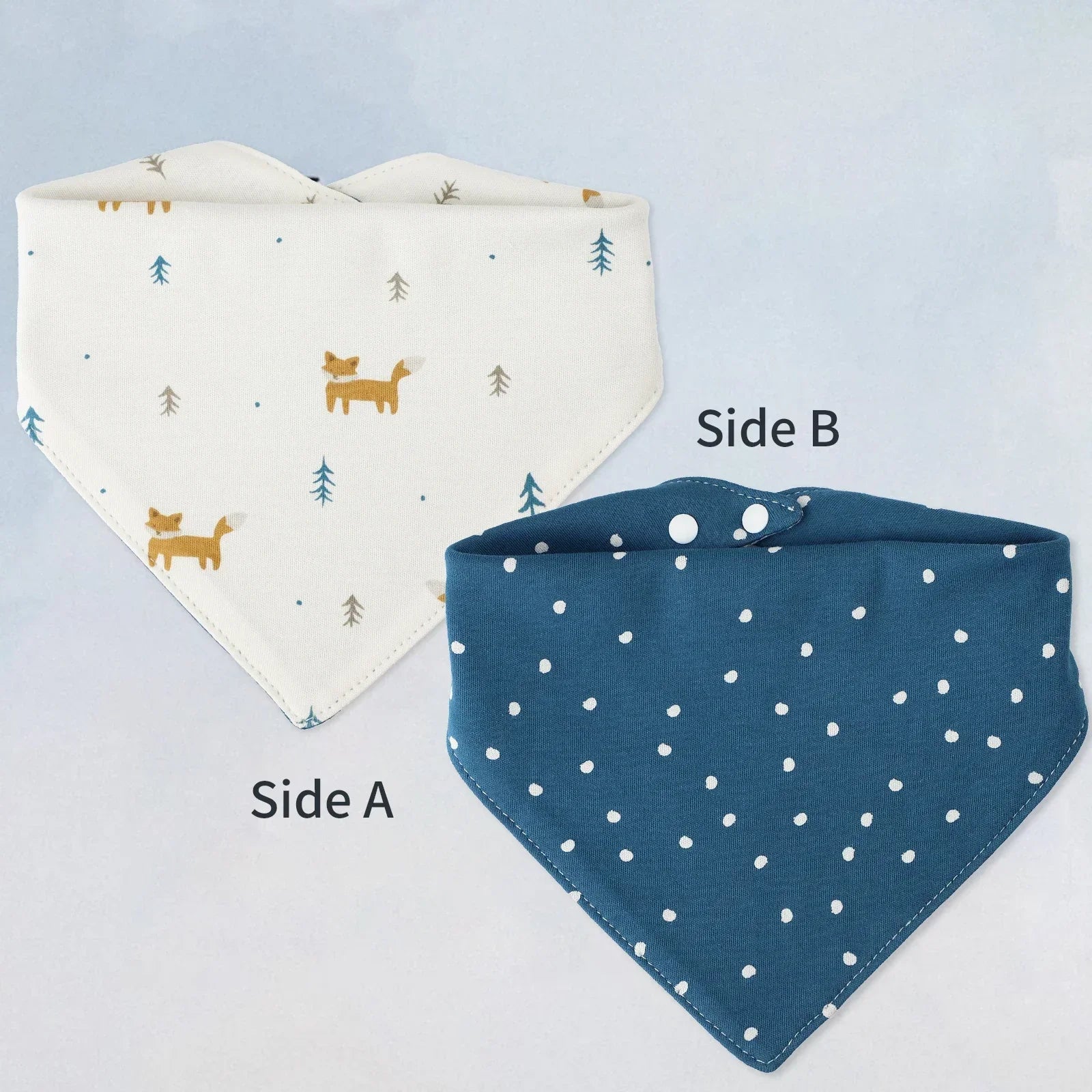 Baby Bib bib Bibs Skin-friendly Infant Soft Saliva Towel Triangular Type Kids Handkerchief 100% Cotton Double-sided Printed 3-8Y