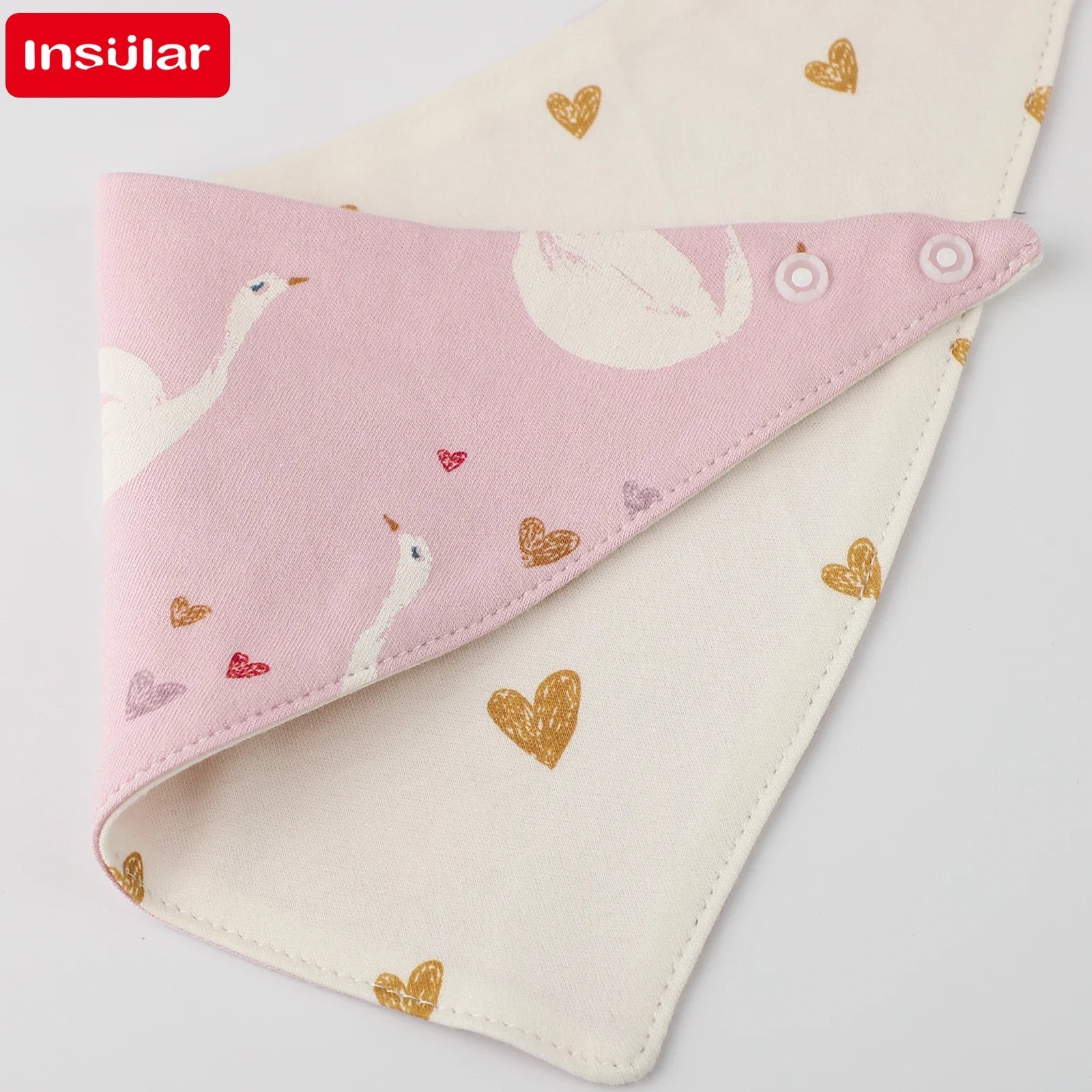 Baby Bib bib Bibs Skin-friendly Infant Soft Saliva Towel Triangular Type Kids Handkerchief 100% Cotton Double-sided Printed 3-8Y
