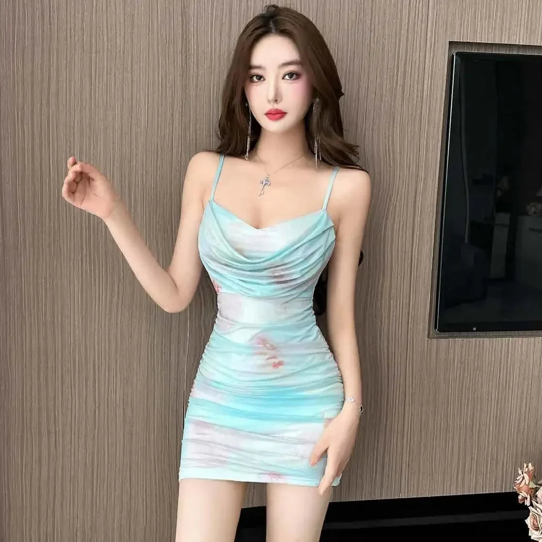 Mesh Coquette Corset Women's Dresses Bodycon Short Pink Slip Mini Female Dress Sundress Sleeveless Tight Sexy on Sale Clearance