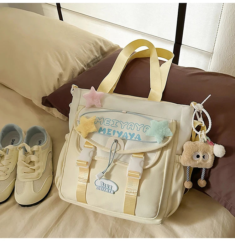 School Bags For Girls Japanese Style Kawaii For Large New Nylon Shoulder Bag Backpack School Set For Kinder Girl Kids Schoolbags