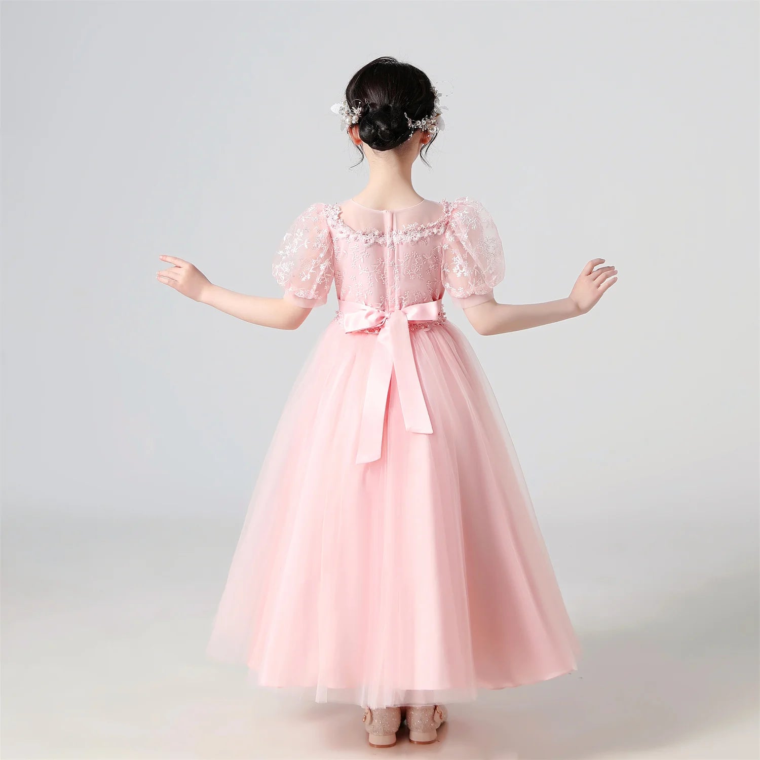 Baby Girls Party Dresses Elegant Kids Wedding Prom Gown Flower Girl Children Birthday Ceremony Princess Dress For Girl Clothes
