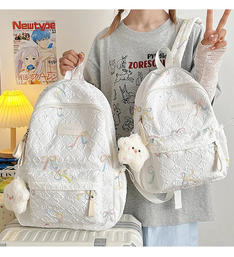 2025 Minimalist College Backpack - Large Capacity Laptop Bag, Waterproof Nylon School Bag with Padded Straps for Teens Ages