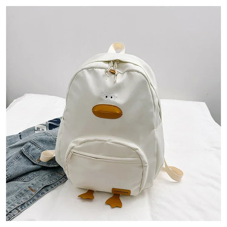 New Cartoon Duck Backpack Designer Cute Travel Bag Female College Student Versatile Korean Edition Girls' School Bag рюкзак